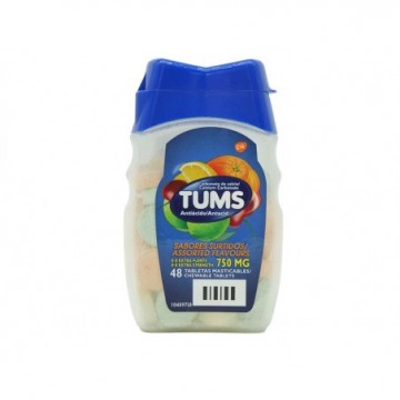 TUMS FRUTAS 48 TABLETAS TUMS