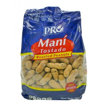 MANI CON CASCARA 500G PRO