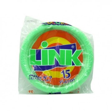 PLATO VERDE N9 15 UNIDADES...