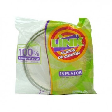 PLATO CARTON N7 15 UNIDADES...
