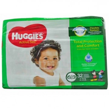 PAÑAL ACTIVE SEC G JUMBO 32...