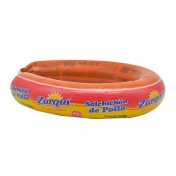 SALCHICHON POLLO 500G ZURQUI