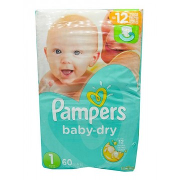 PAÑAL N1 60 UNIDADES PAMPERS