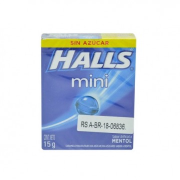 CONFITE MINI MENTA 15G HALLS