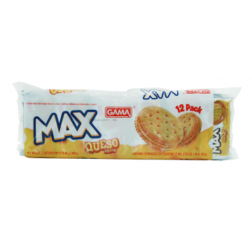 GALLETA MAX QUESO 408G GAMA