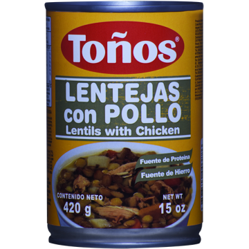 LENTEJAS CON POLLO 420G TOÑOS