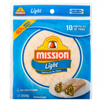 TORTILLA DE TRIGO LIGHT 10...