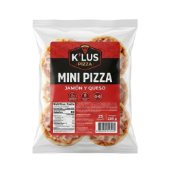 Mini pizza jamón y queso...